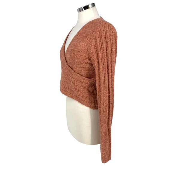 Le Lis Collection Textured Wrap Sweater Pink Size Medium - Picture 5 of 11
